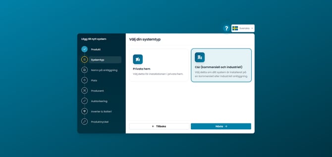 3.1. Välj systemtyp industriell