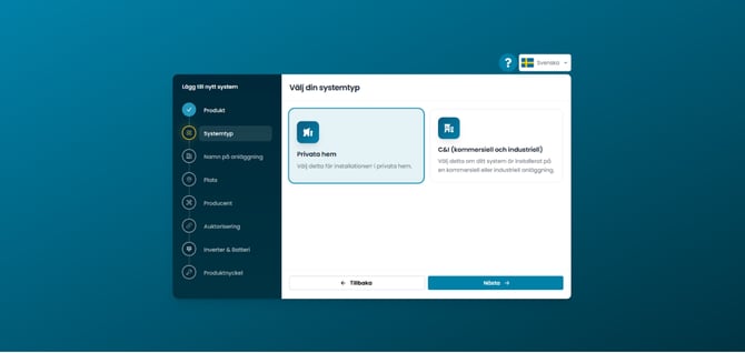 3.1. Välj systemtyp privat-1