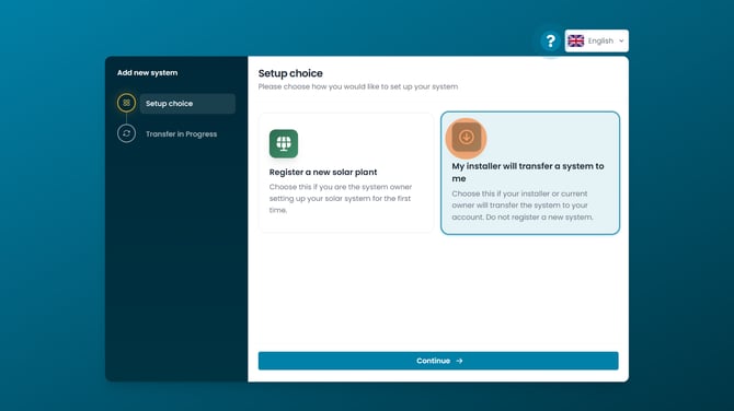 Installer transfer system