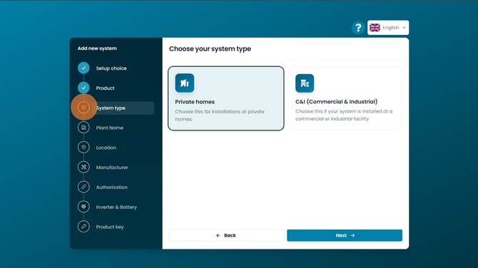 Select system type